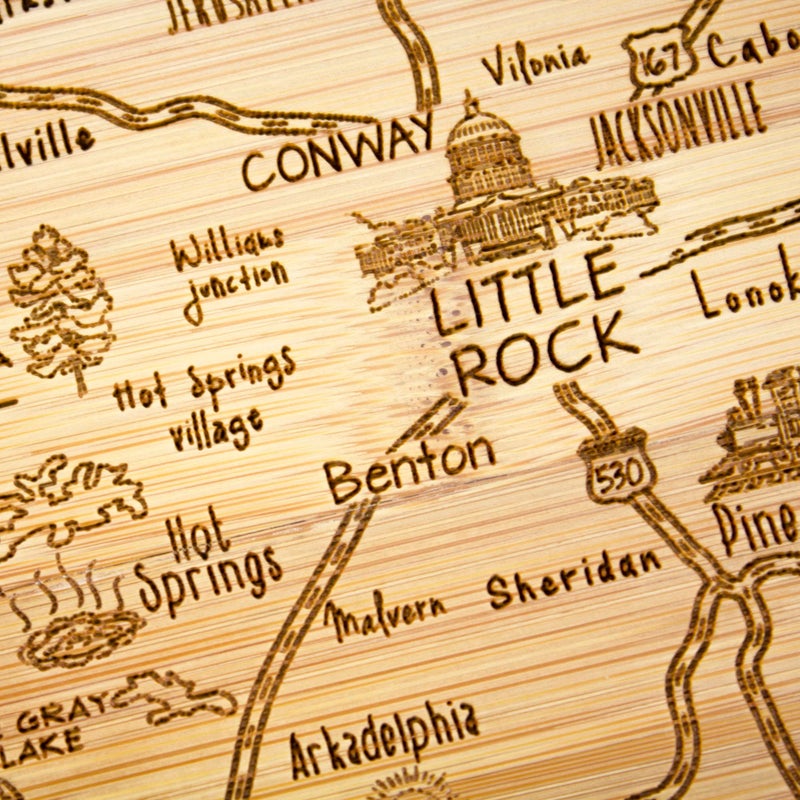 Totally Bamboo A Slice of Life Arkansas State Serving and Cutting Board, 11" x 8.75" - Image 4